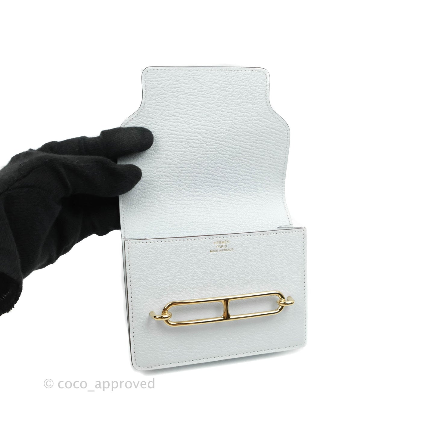 Hermès Roulis Slim Wallet Bleu Brume Gold Hardware