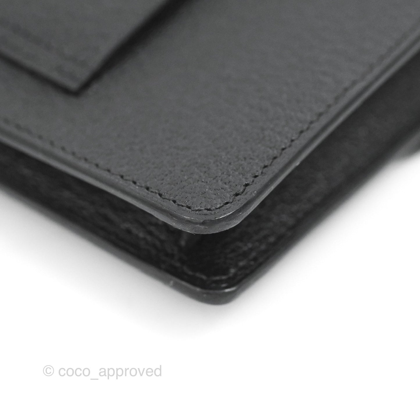 Hermès Roulis Slim Wallet Chevre Mysore Black Gold Hardware