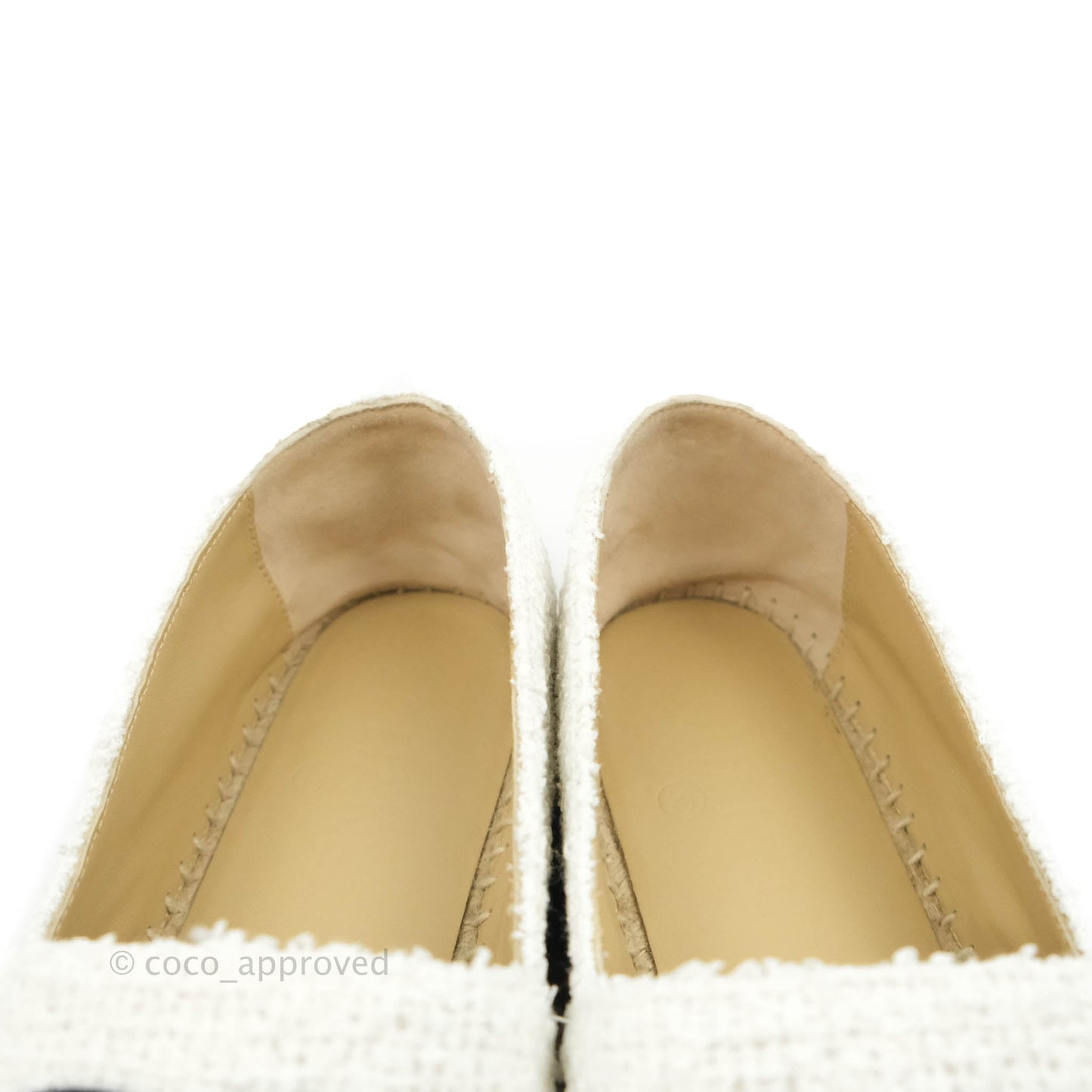 Chanel Espadrilles Tweed Black White 42C