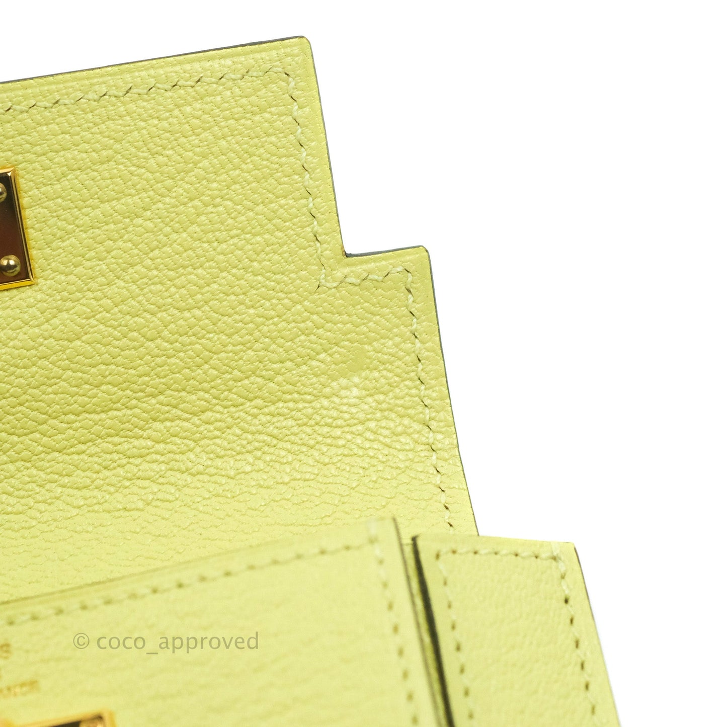 Hermès Kelly Pocket Compact Wallet Chevre Mysore Jaune Bourgeon Gold Hardware