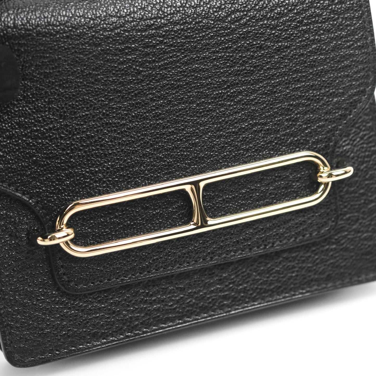 Hermès Roulis Slim Wallet Chevre Mysore Black Gold Hardware