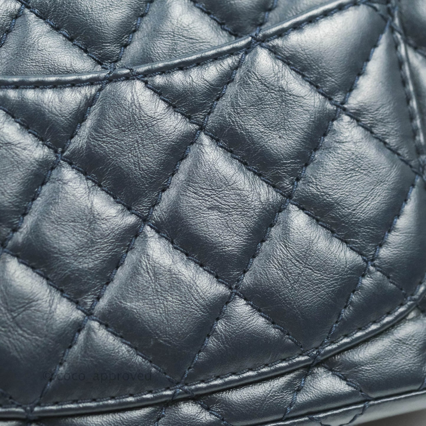 Chanel Mini Reissue 224 Navy Aged Calfskin Gold Hardware
