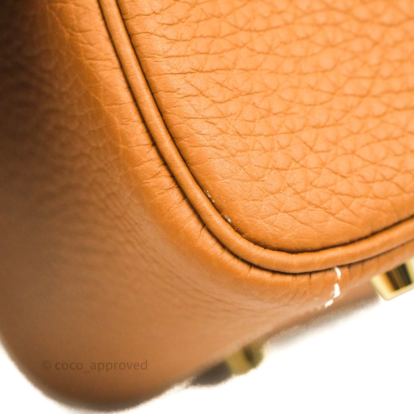 Hermès Mini Lindy 20 Gold Clemence Gold Hardware