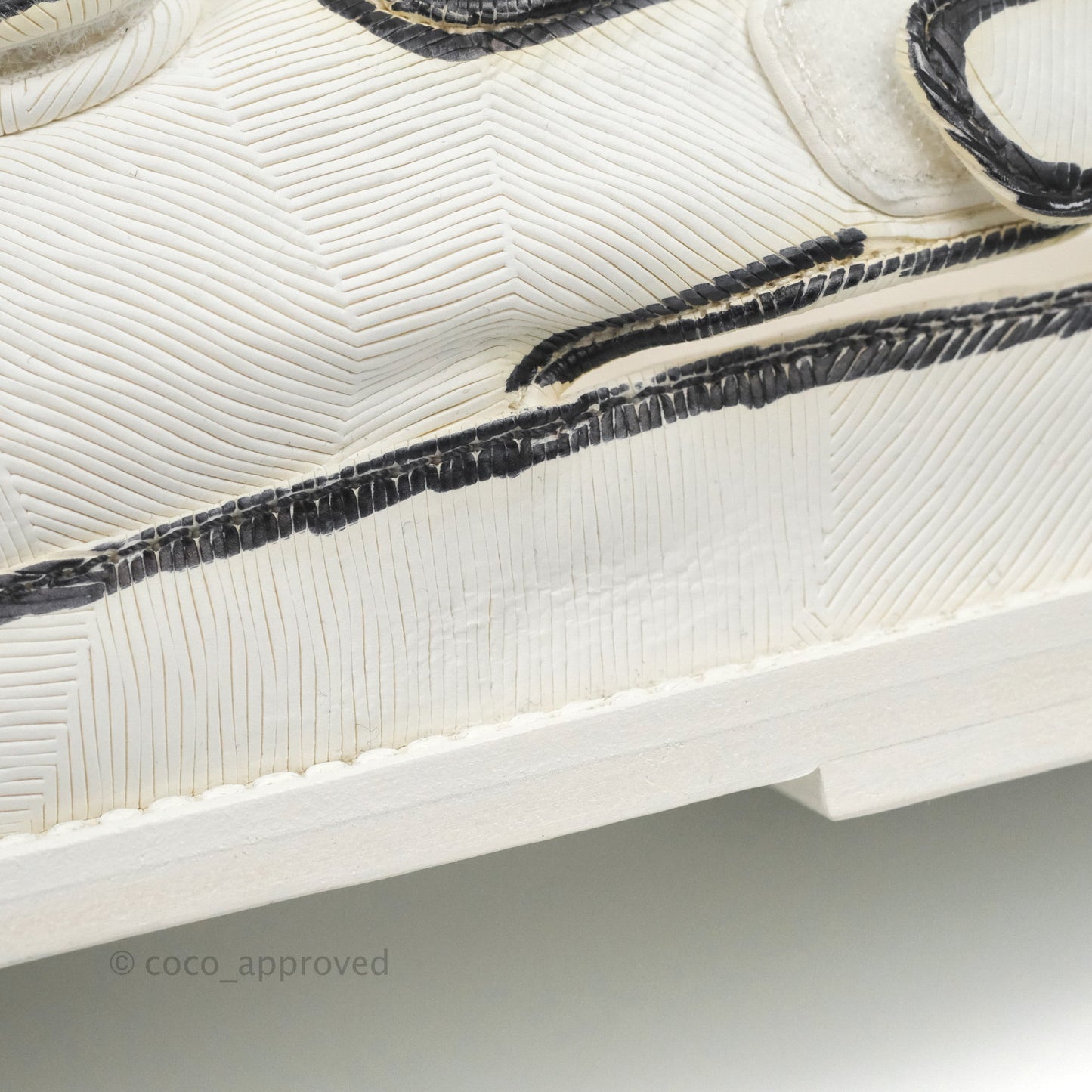 Chanel CC White Black Slide Strap Flat Dad Sandals Size 39