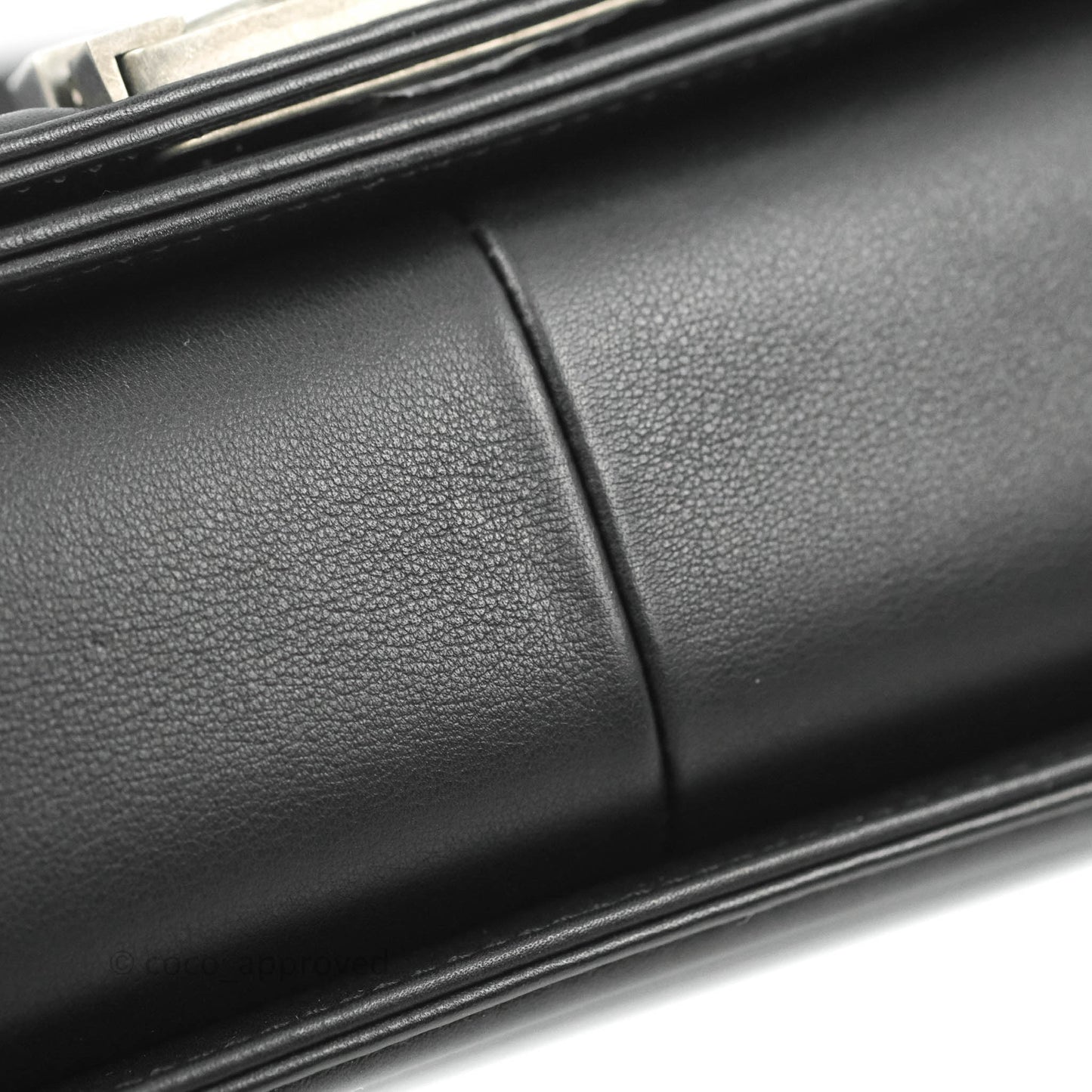 Chanel Quilted Medium Boy Black Calfskin Ruthenium Hardware