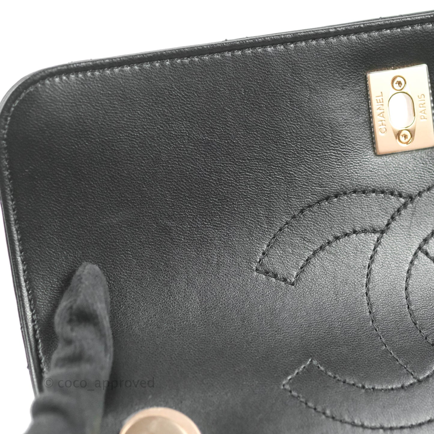 Chanel Small Trendy CC Black Lambskin Rose Gold Hardware 22C