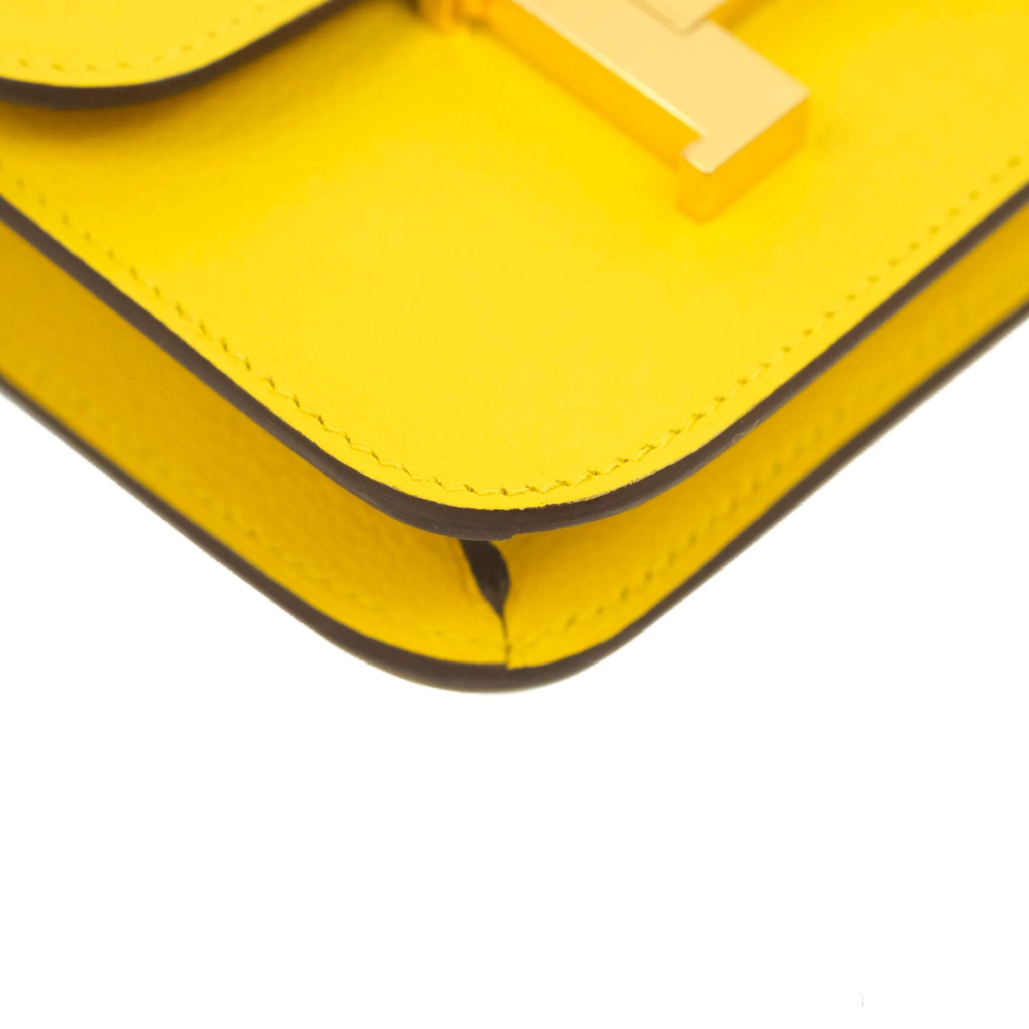 Hermès Constance Slim Wallet Jaunde De Naples Epsom Gold Hardware