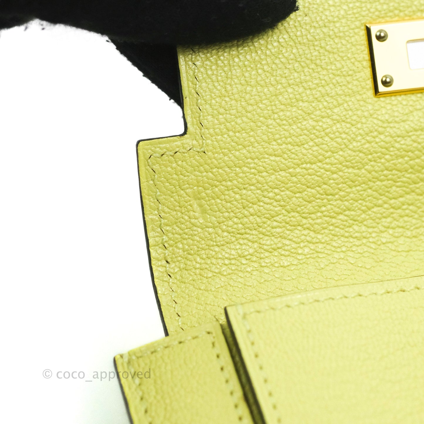 Hermès Kelly Pocket Compact Wallet Chevre Mysore Jaune Bourgeon Gold Hardware