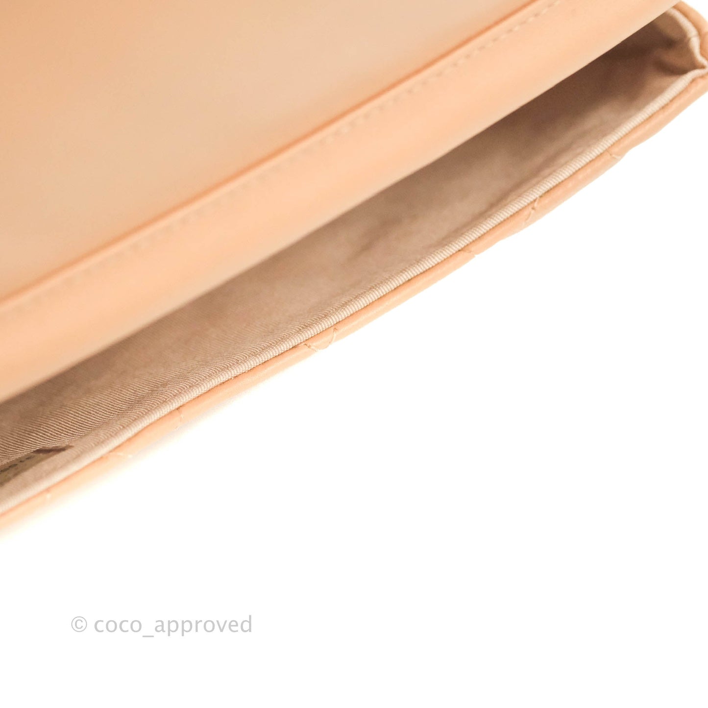 Chanel Clutch with Chain Beige Pink Calfskin Aged Gold Hardware