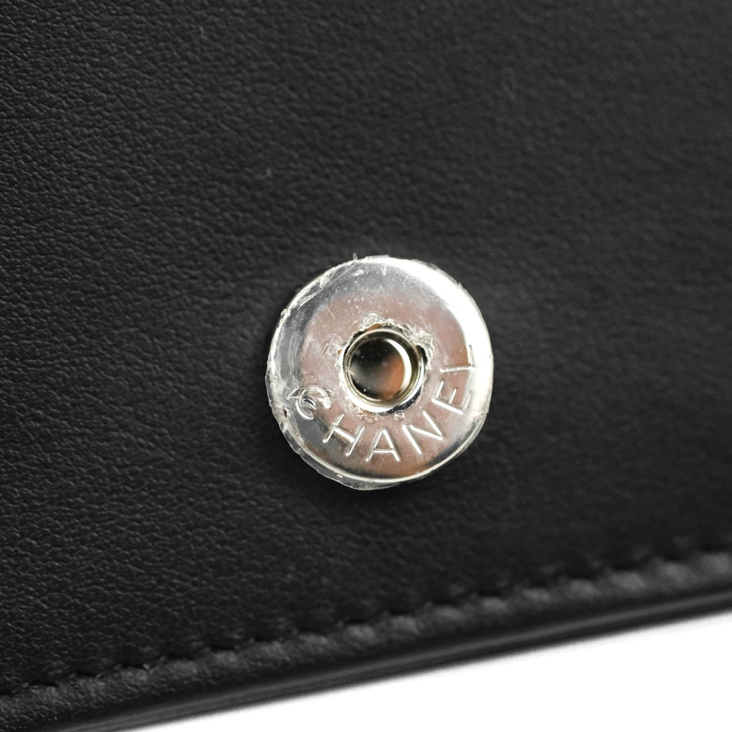Chanel Camellia Wallet on Chain WOC Black Calfskin Silver Hardware