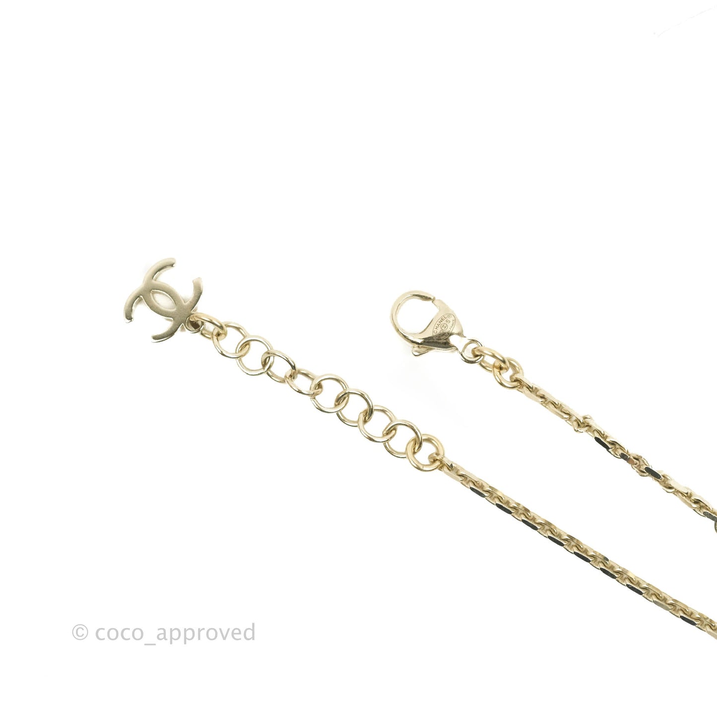 Chanel Chain Bracelet with Charms Gold Tone 22S