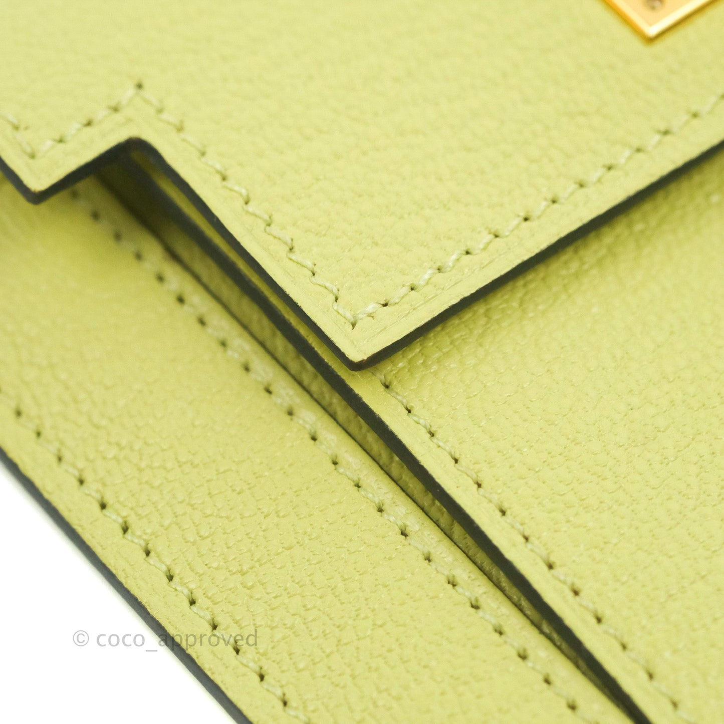 Hermès Kelly Pocket Compact Wallet Chevre Mysore Jaune Bourgeon Gold Hardware
