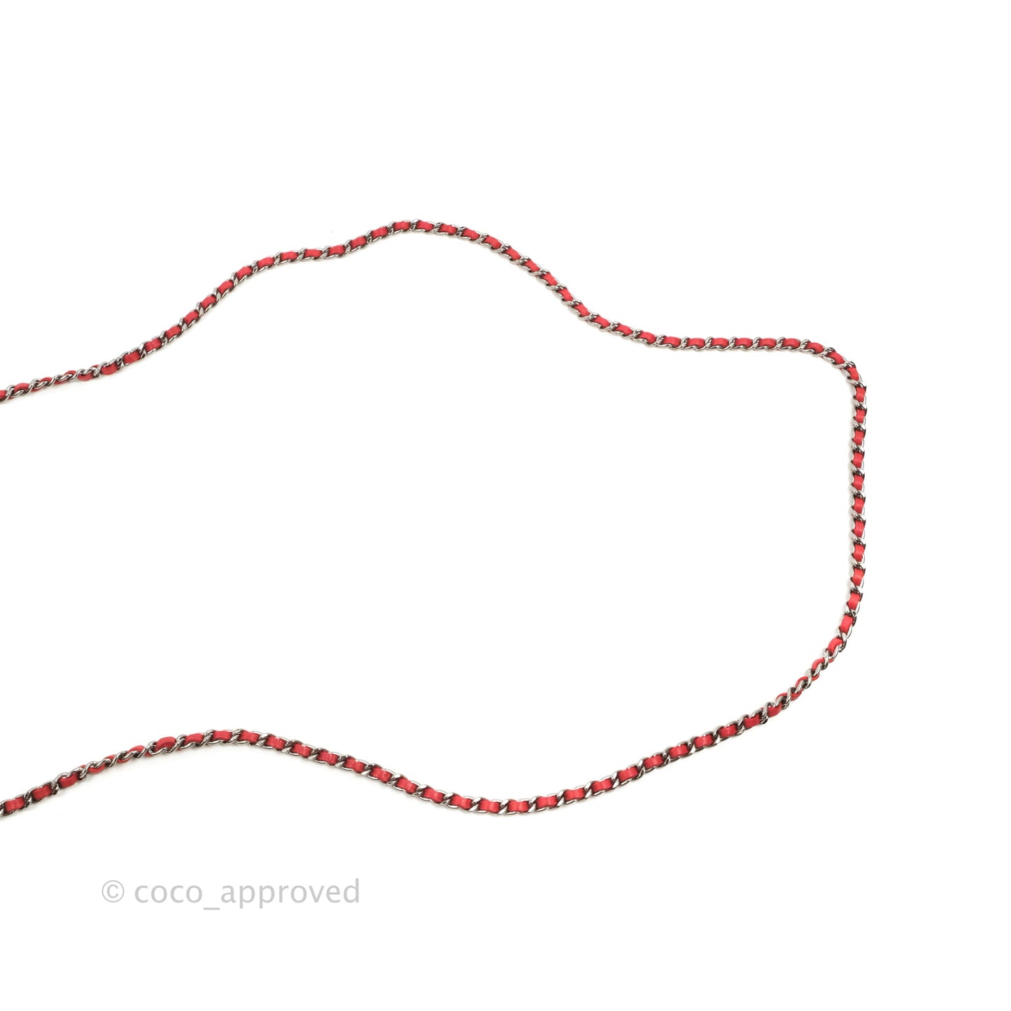 Chanel Boy Wallet on Chain WOC Red Lambskin Dark Silver Hardware