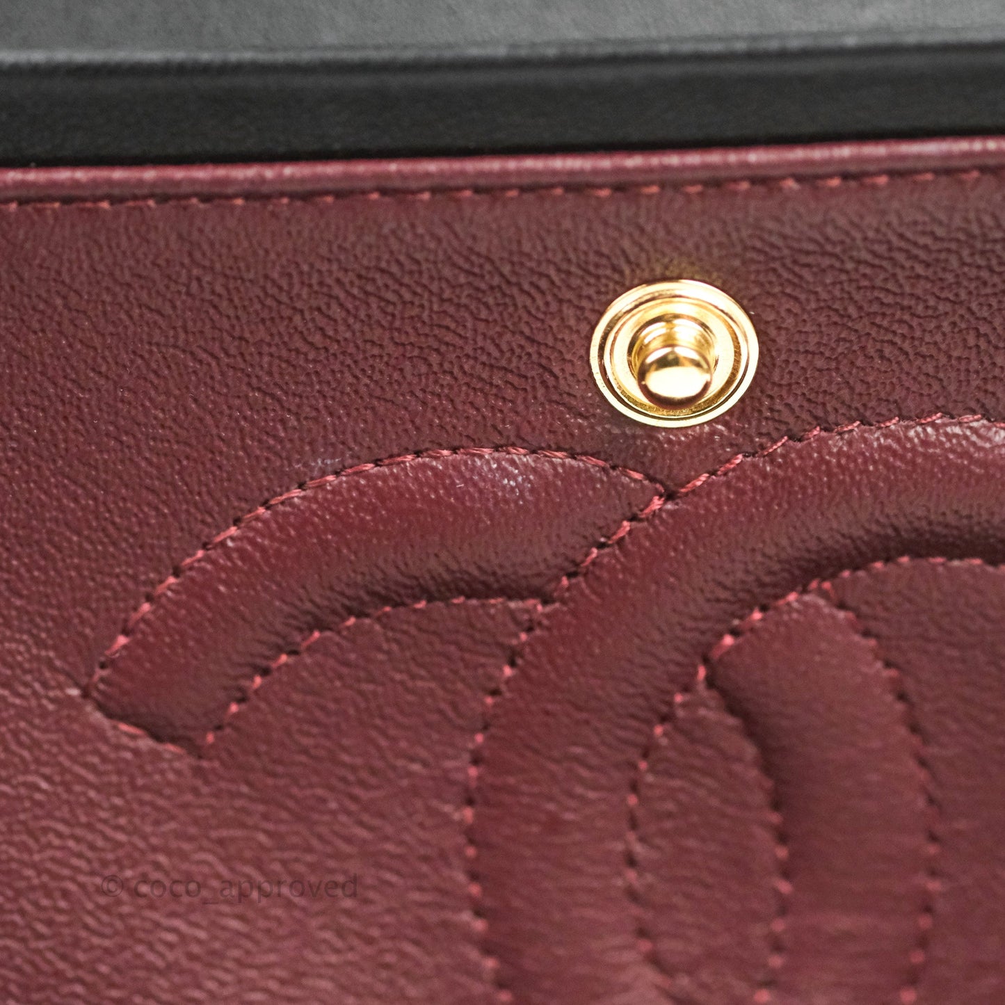 Chanel Classic M/L Medium Double Flap Black Lambskin Gold Hardware