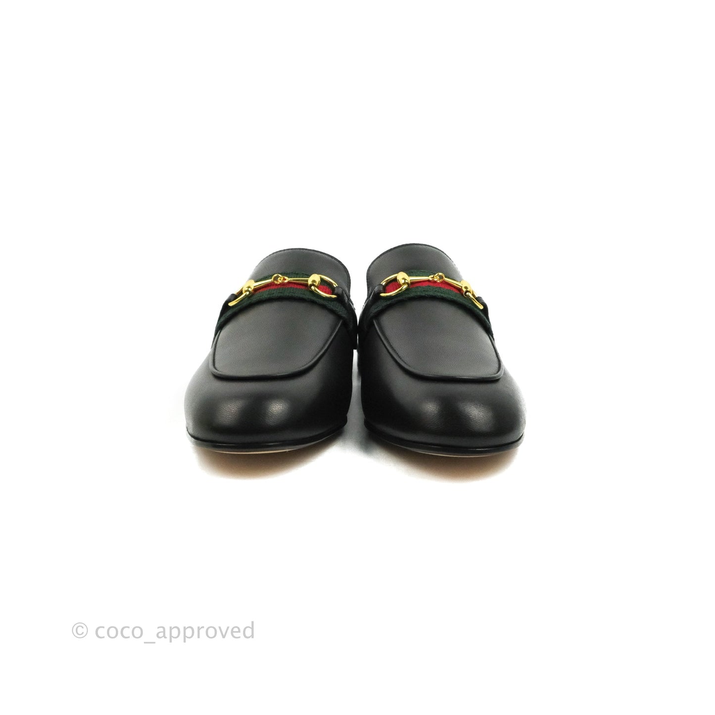 Gucci Princetown Black Leather Slippers Size 38