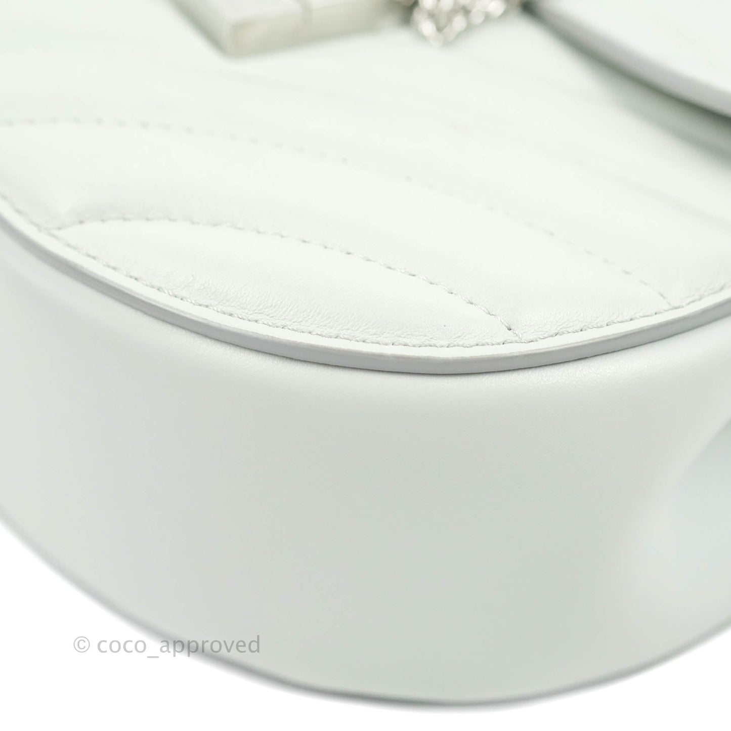 Chloe Quilted Mini Drew Bijou Crossbody Bag Airy Grey Smooth Calfskin Silver Hardware