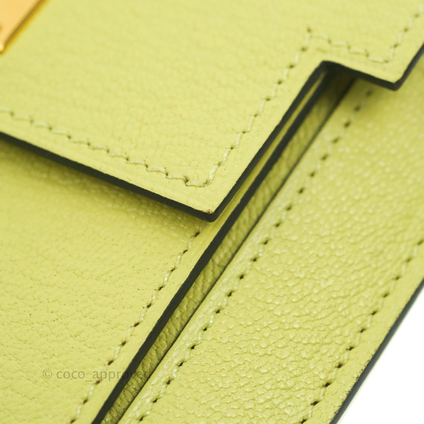 Hermès Kelly Pocket Compact Wallet Chevre Mysore Jaune Bourgeon Gold Hardware