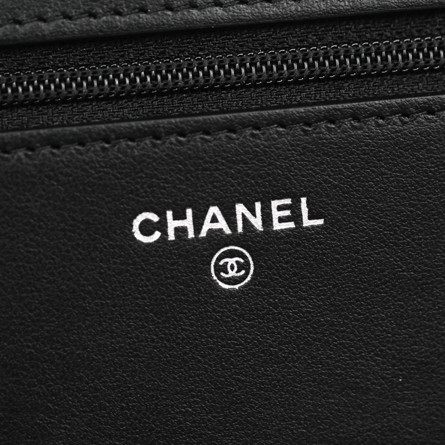 Chanel Camellia Wallet on Chain WOC Black Calfskin Silver Hardware