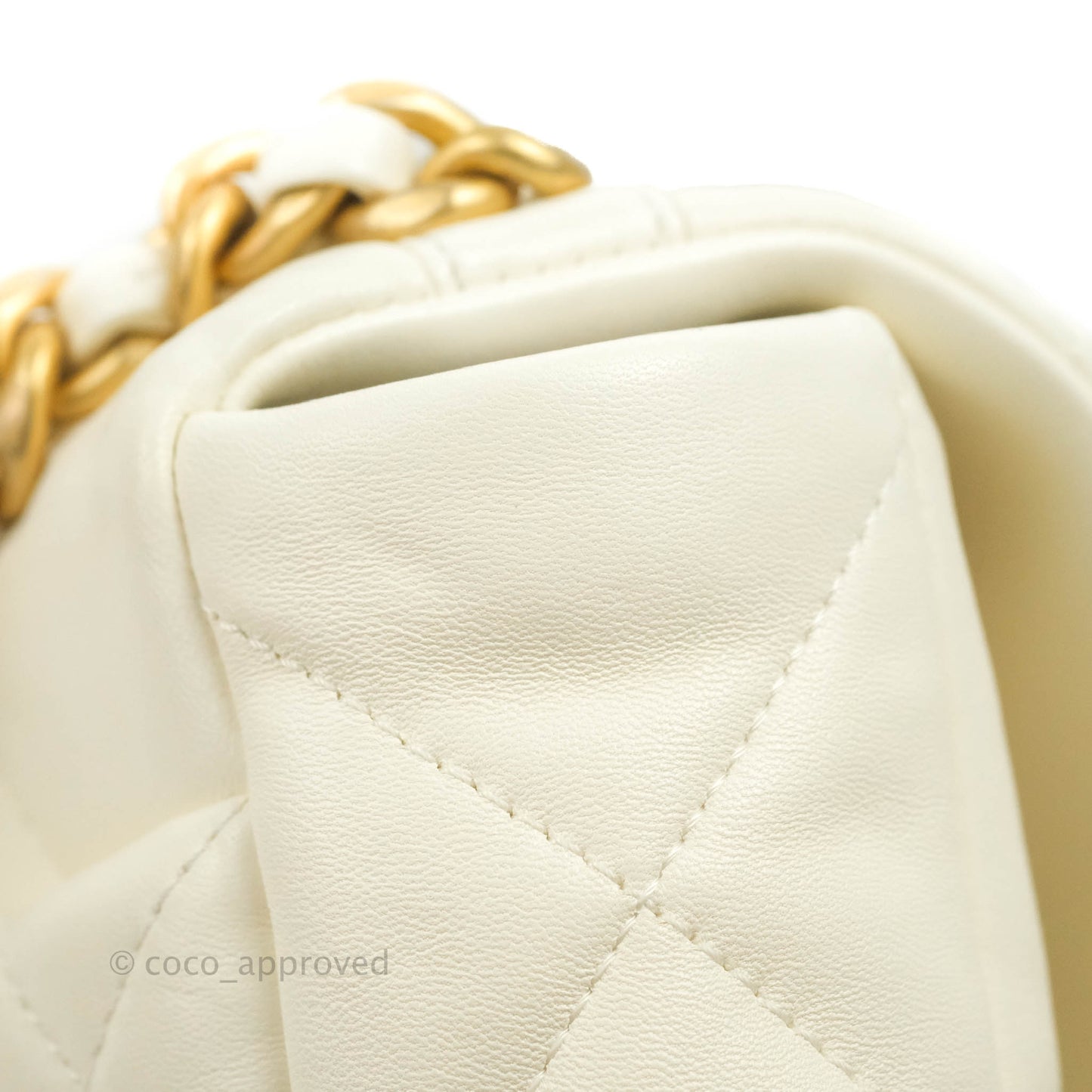 Chanel 19 Small White Mixed Hardware
