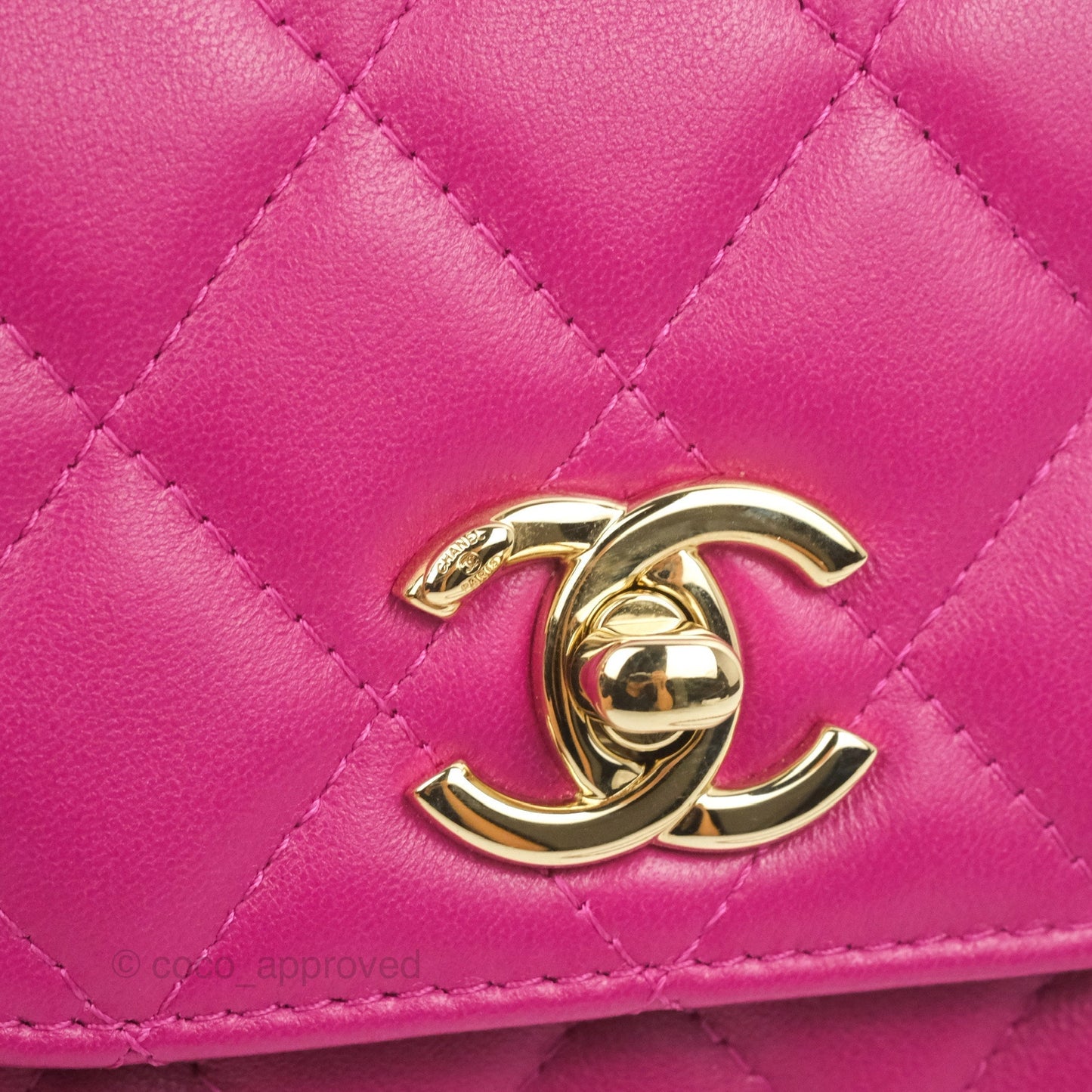Chanel Mini Quilted Trendy CC Clutch With Chain Plum Lambskin Gold Hardware