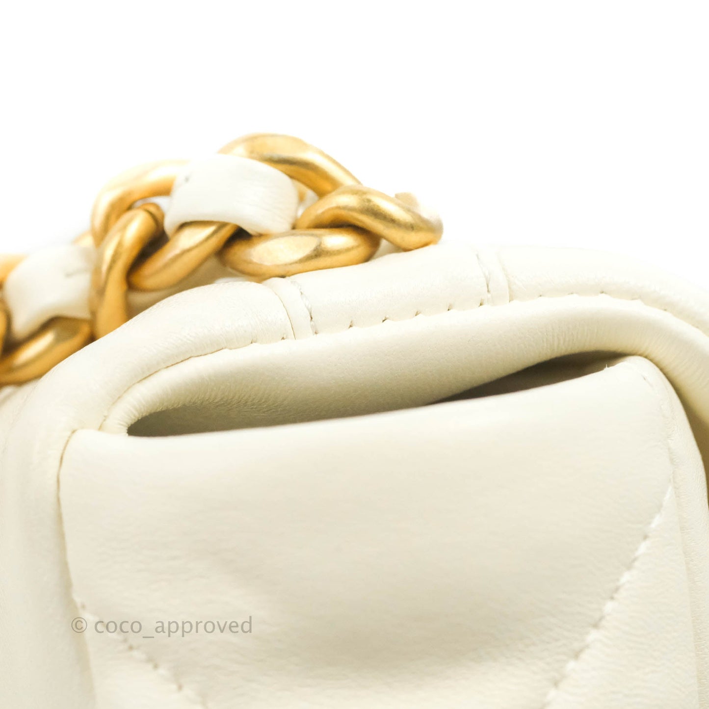 Chanel 19 Small White Mixed Hardware