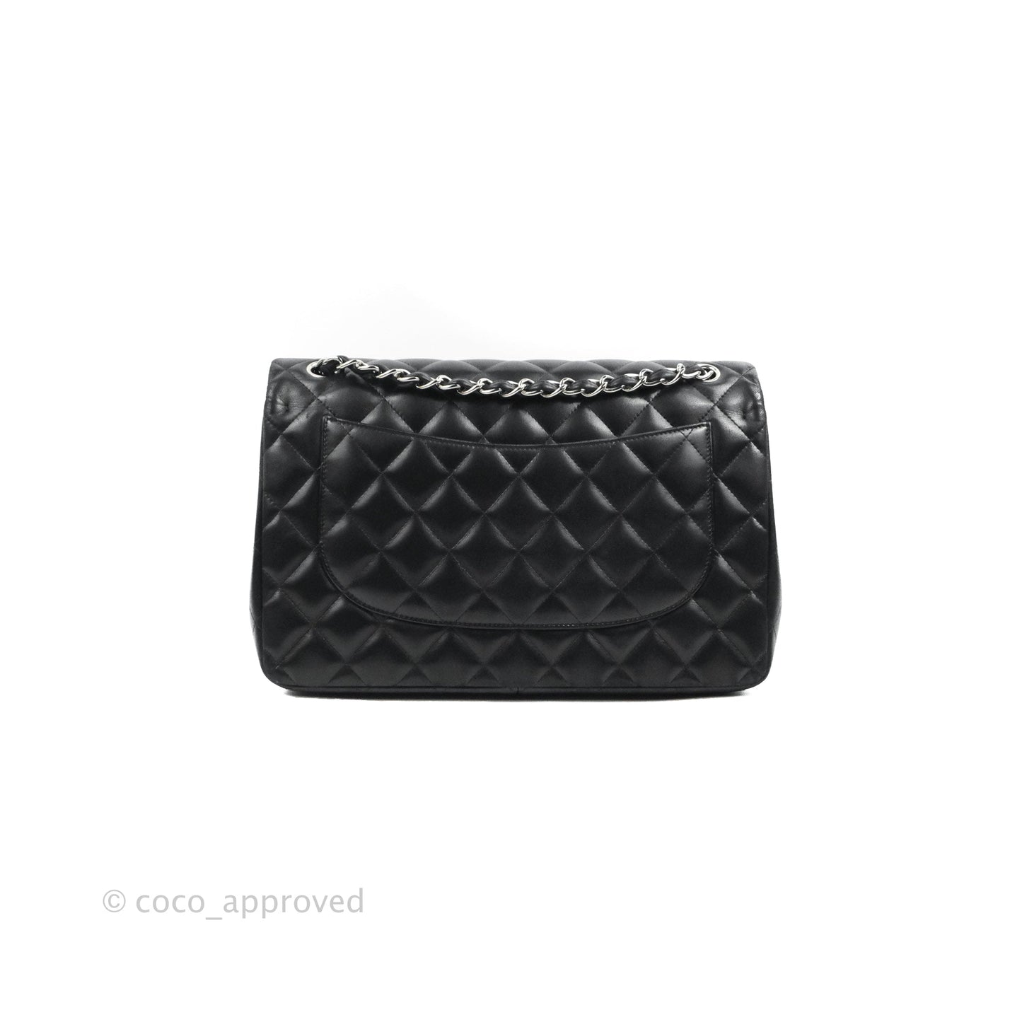 Chanel Jumbo Double Flap Black Lambskin Silver Hardware⁣⁣