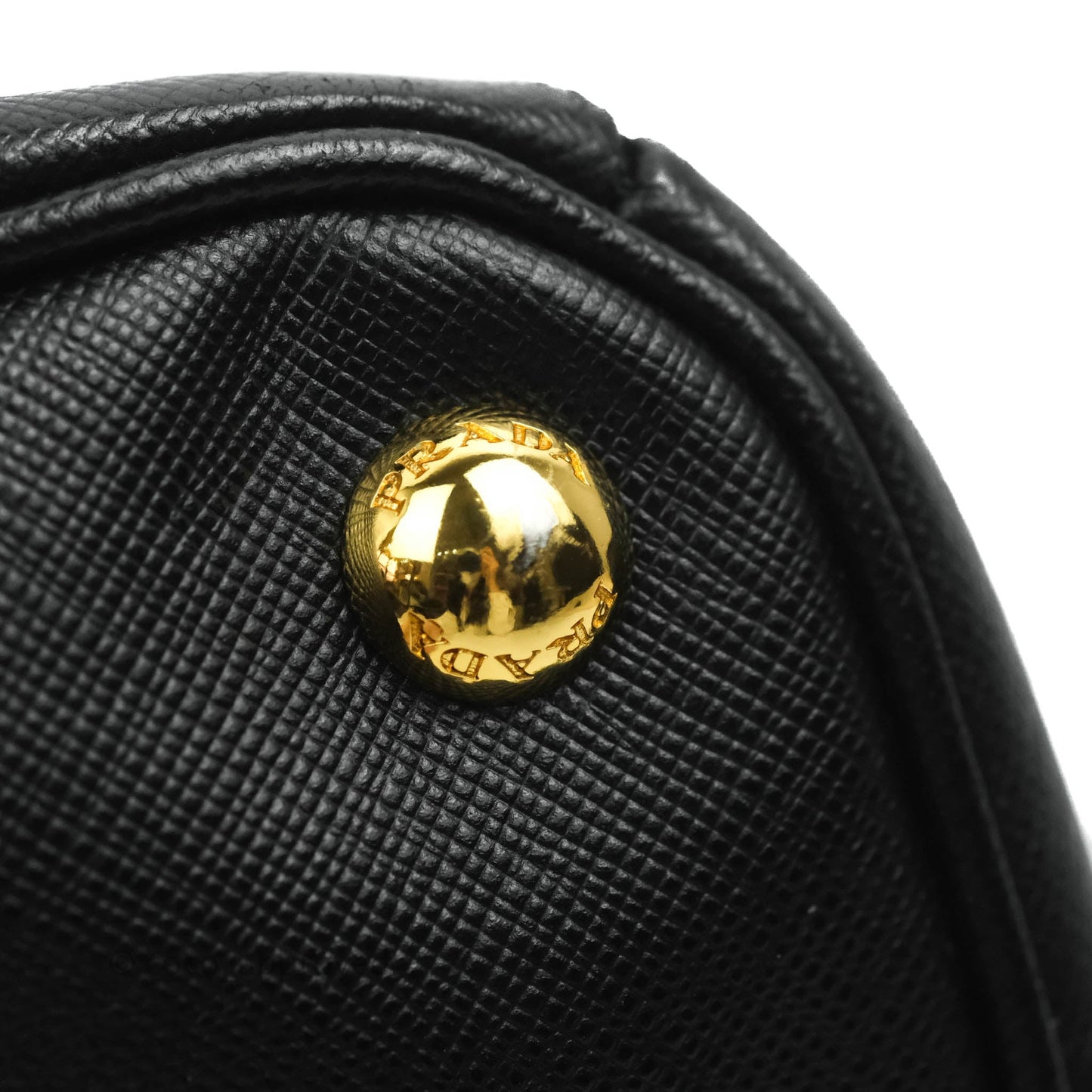 Prada Galleria Double Lux Black Saffiano Leather Zip Satchel