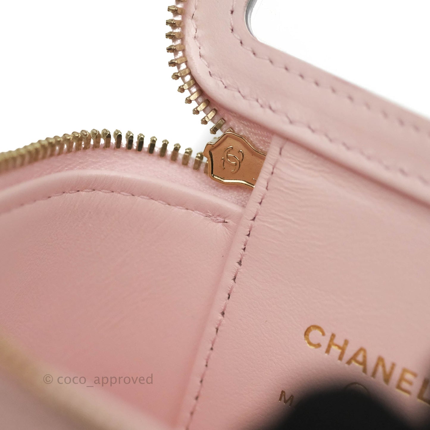 Chanel Mini Vanity With Chain Pink Caviar Gold Hardware