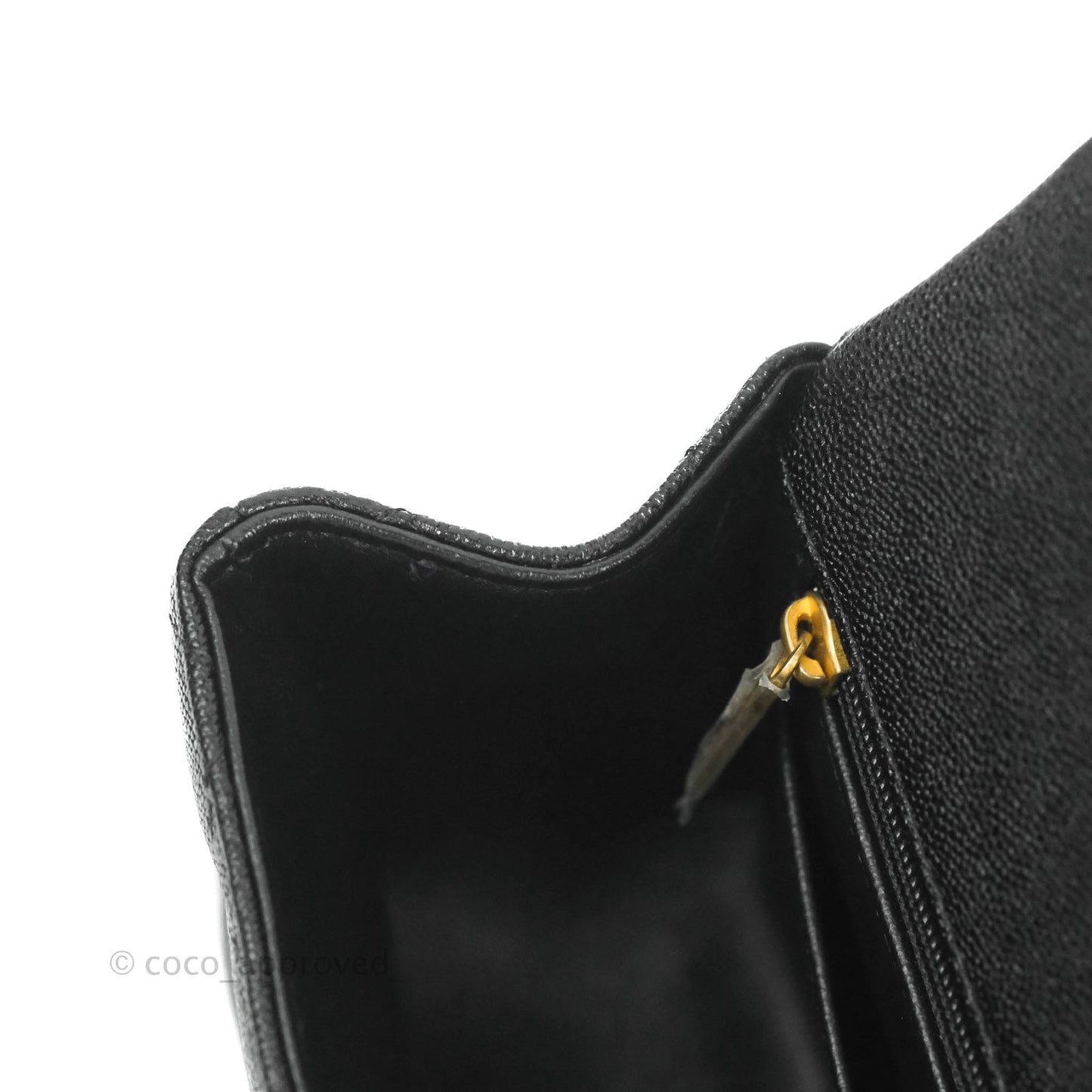 Chanel Top Handle Mini Rectangular Flap Bag Black Caviar Gold Hardware