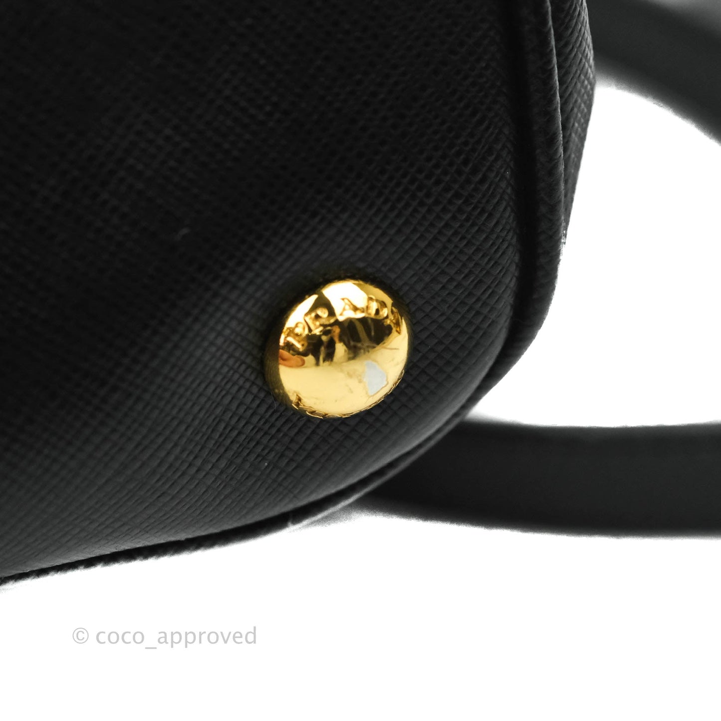 Prada Galleria Double Lux Black Saffiano Leather Zip Satchel