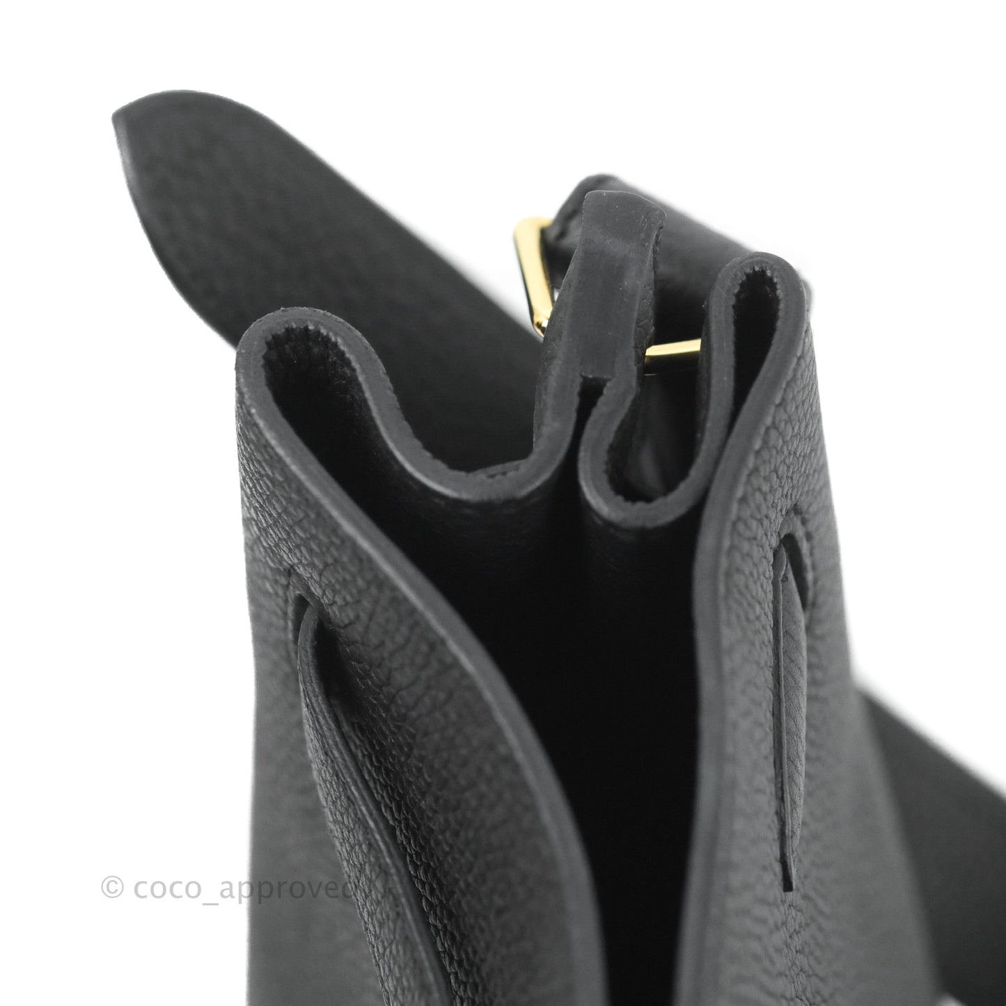 Hermes Togo So Kelly 22 Black Gold Hardware