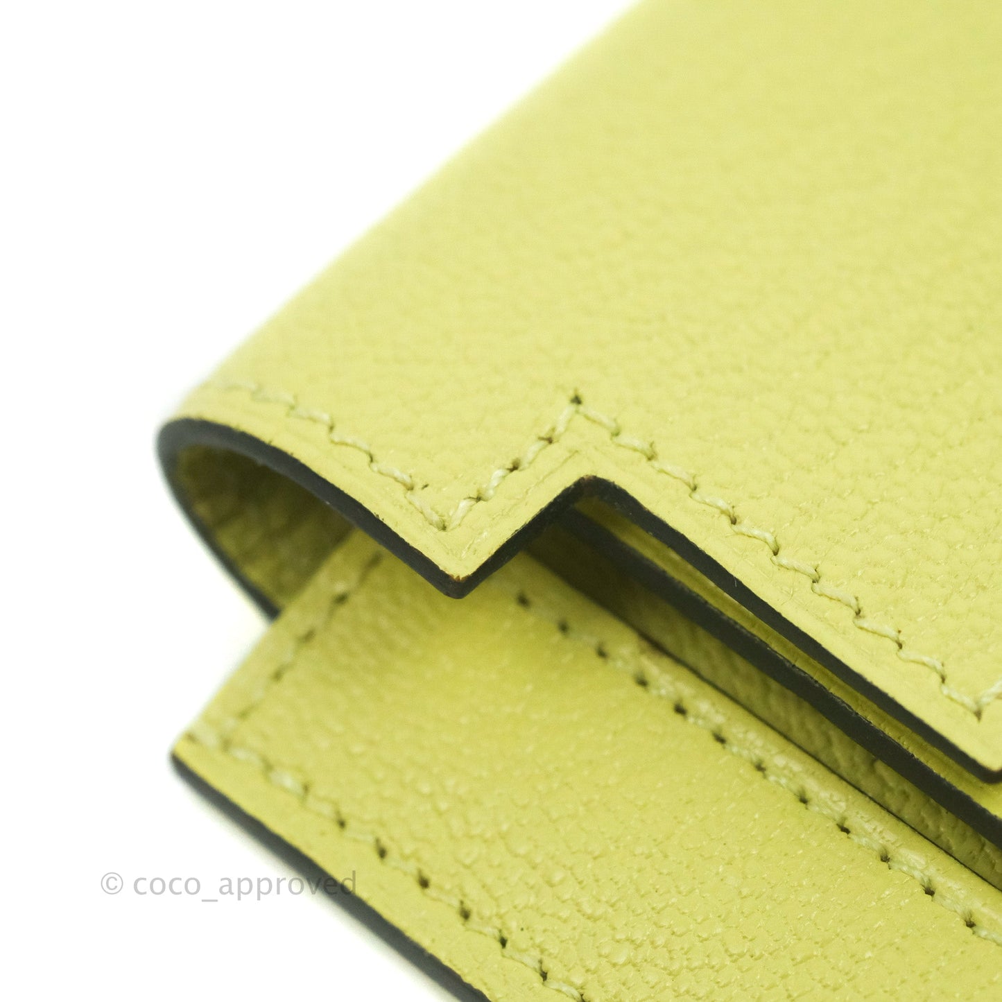 Hermès Kelly Pocket Compact Wallet Chevre Mysore Jaune Bourgeon Gold Hardware