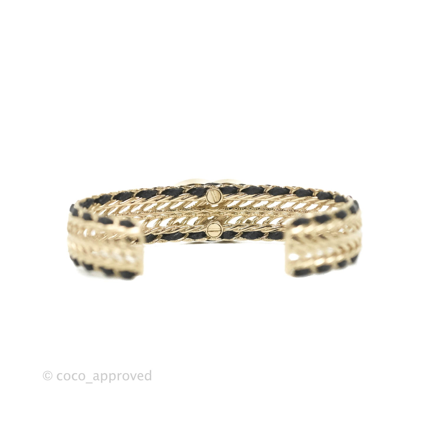 Chanel CC Crystal Bracelet Gold Tone 22S