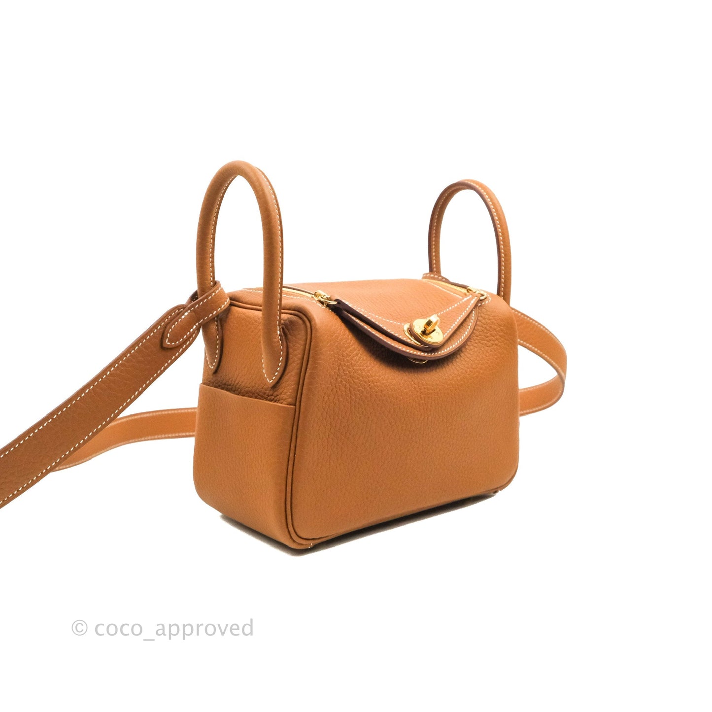 Hermès Mini Lindy 20 Gold Clemence Gold Hardware