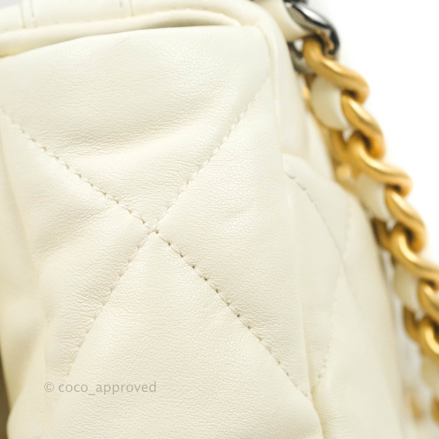 Chanel 19 Small White Mixed Hardware