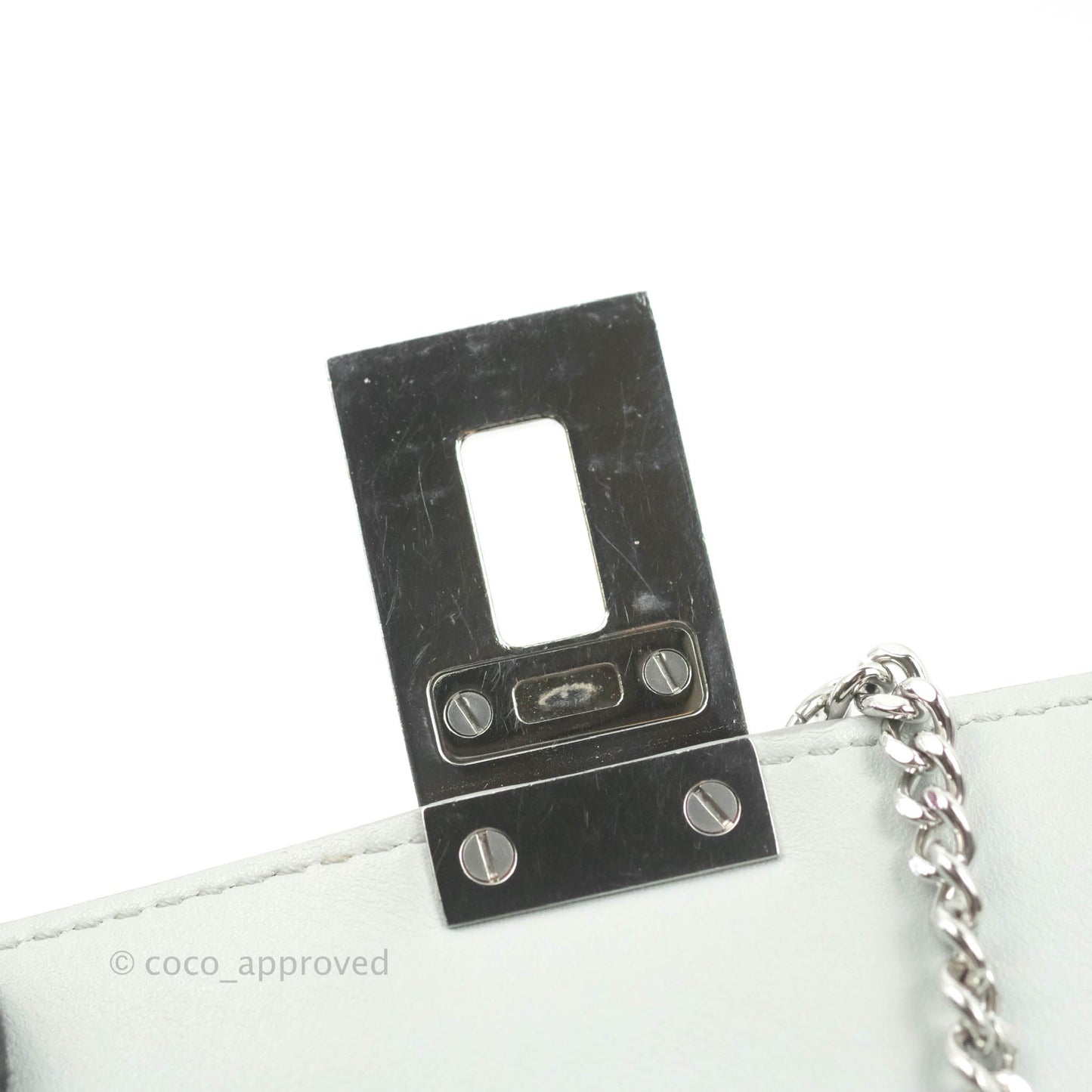 Chloe Quilted Mini Drew Bijou Crossbody Bag Airy Grey Smooth Calfskin Silver Hardware