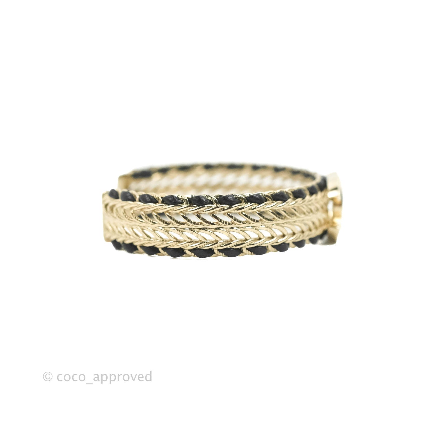 Chanel CC Crystal Bracelet Gold Tone 22S