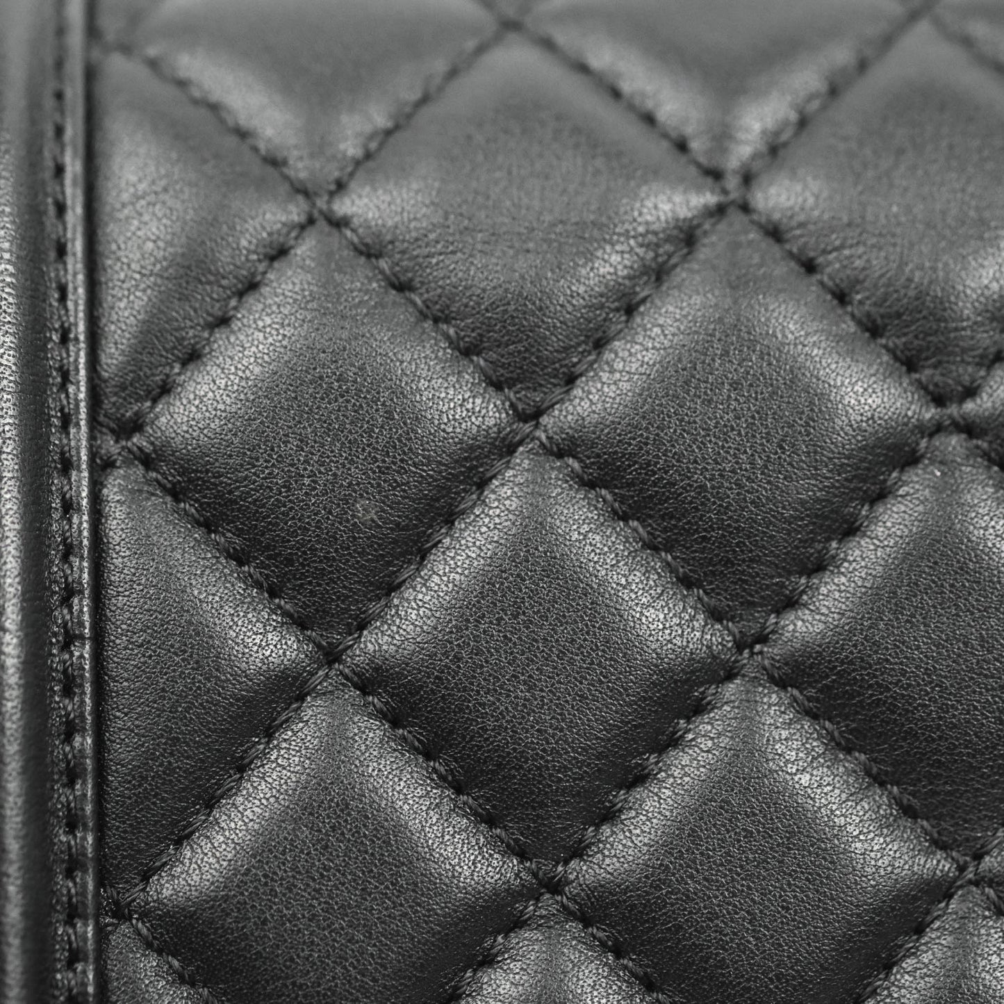 Chanel Quilted Medium Boy with Logo Handle Black Calfskin 2021 Cruise