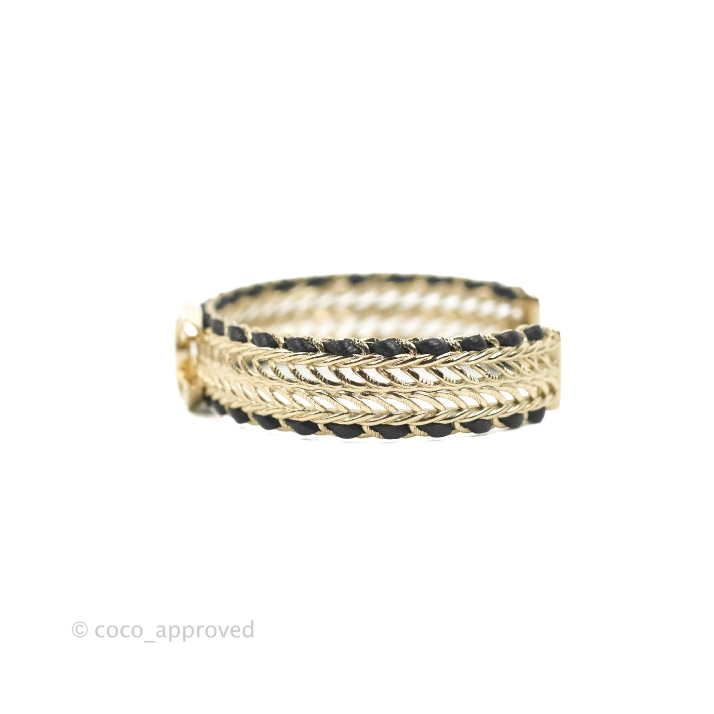 Chanel CC Crystal Bracelet Gold Tone 22S