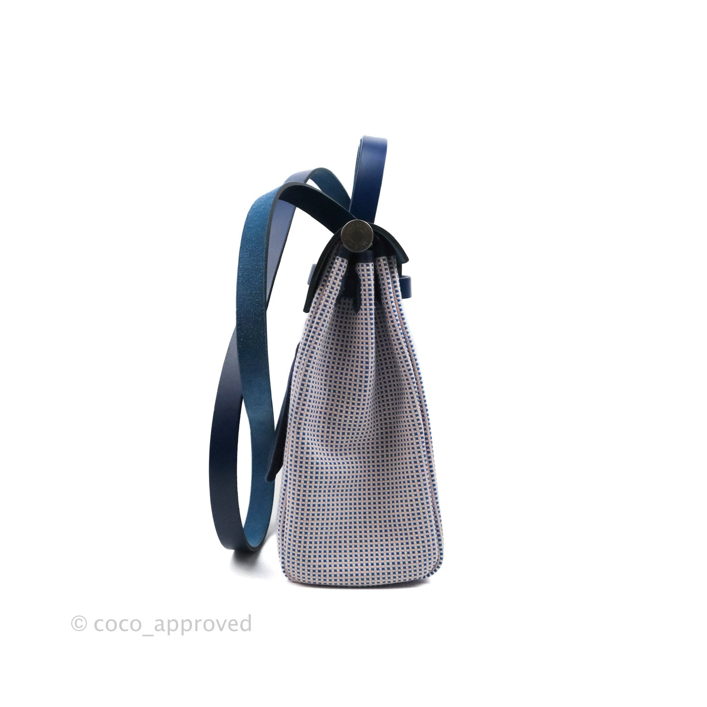Hermès Herbag Retourne Zip 31 Quadrille Viking Ecru Mauve Bleu Bill/ Saphir Palladium Hardware