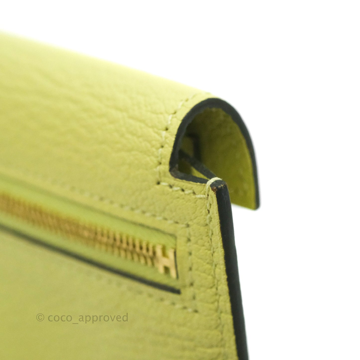 Hermès Kelly Pocket Compact Wallet Chevre Mysore Jaune Bourgeon Gold Hardware