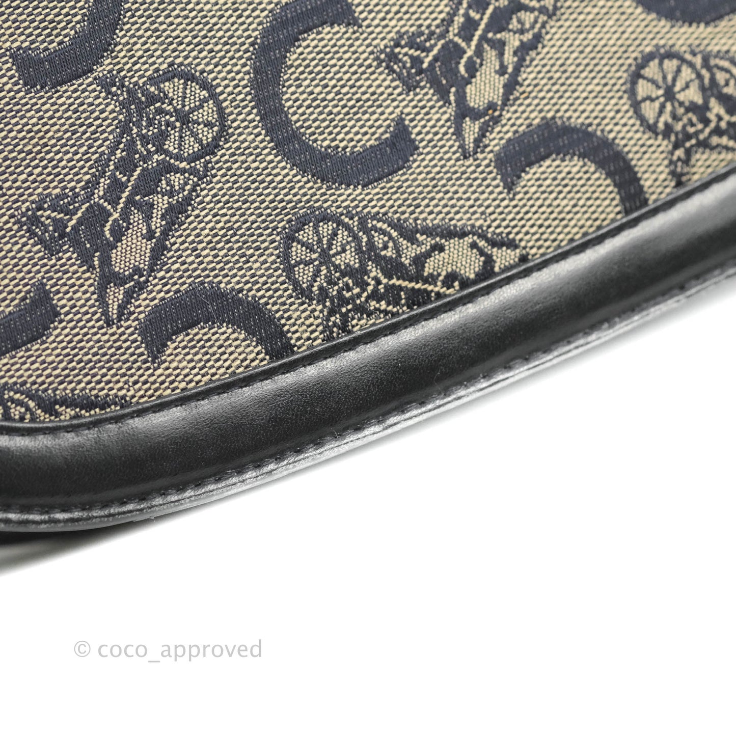 Celine Macadam Horse Carriage Bag Navy Gold Hardware