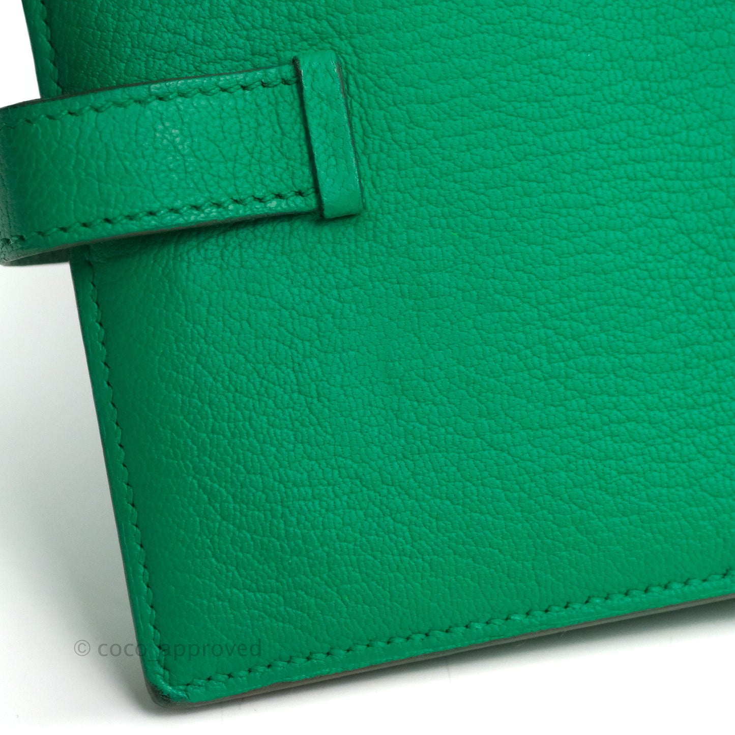 Hermes Bearn Wallet Green Chevre Mysore Gold Hardware