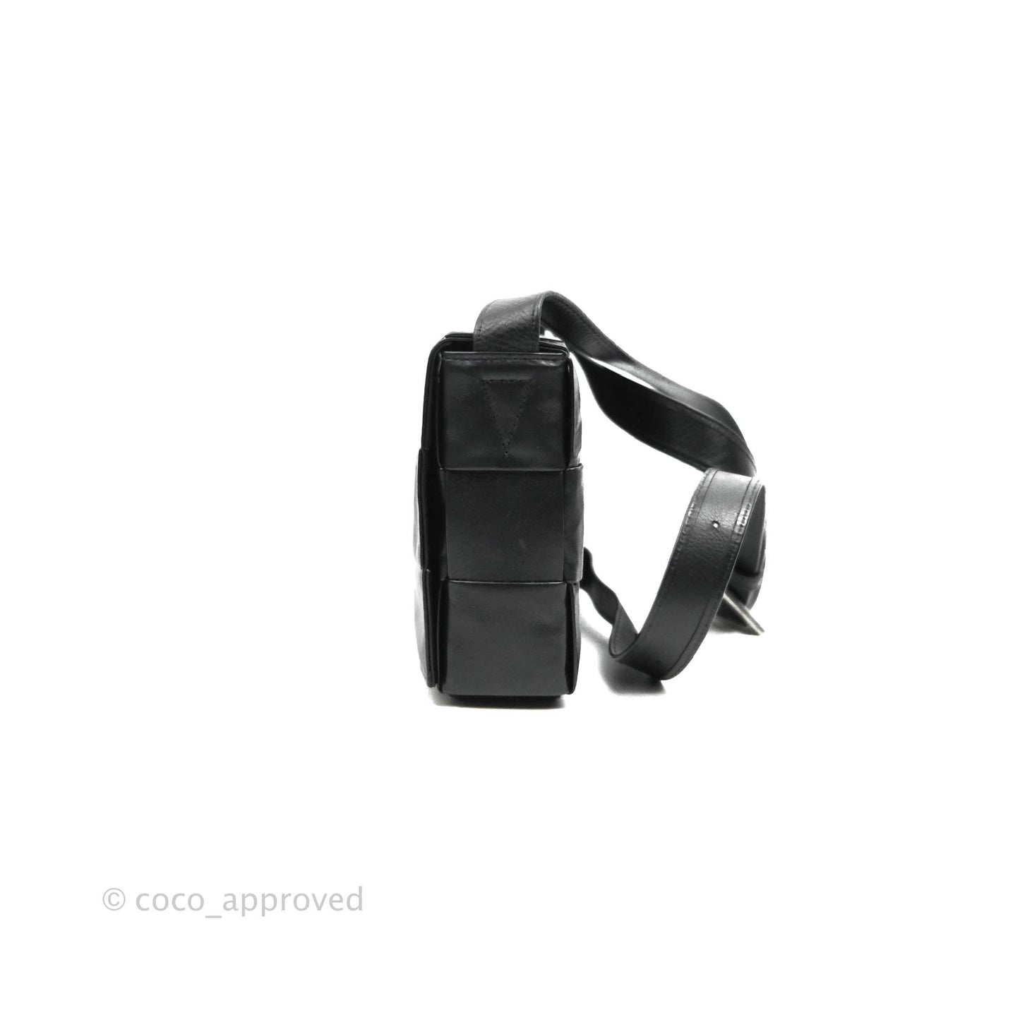 Bottega Veneta Intrecciato Paper Cassette Calfskin Bag Black Silver Hardware