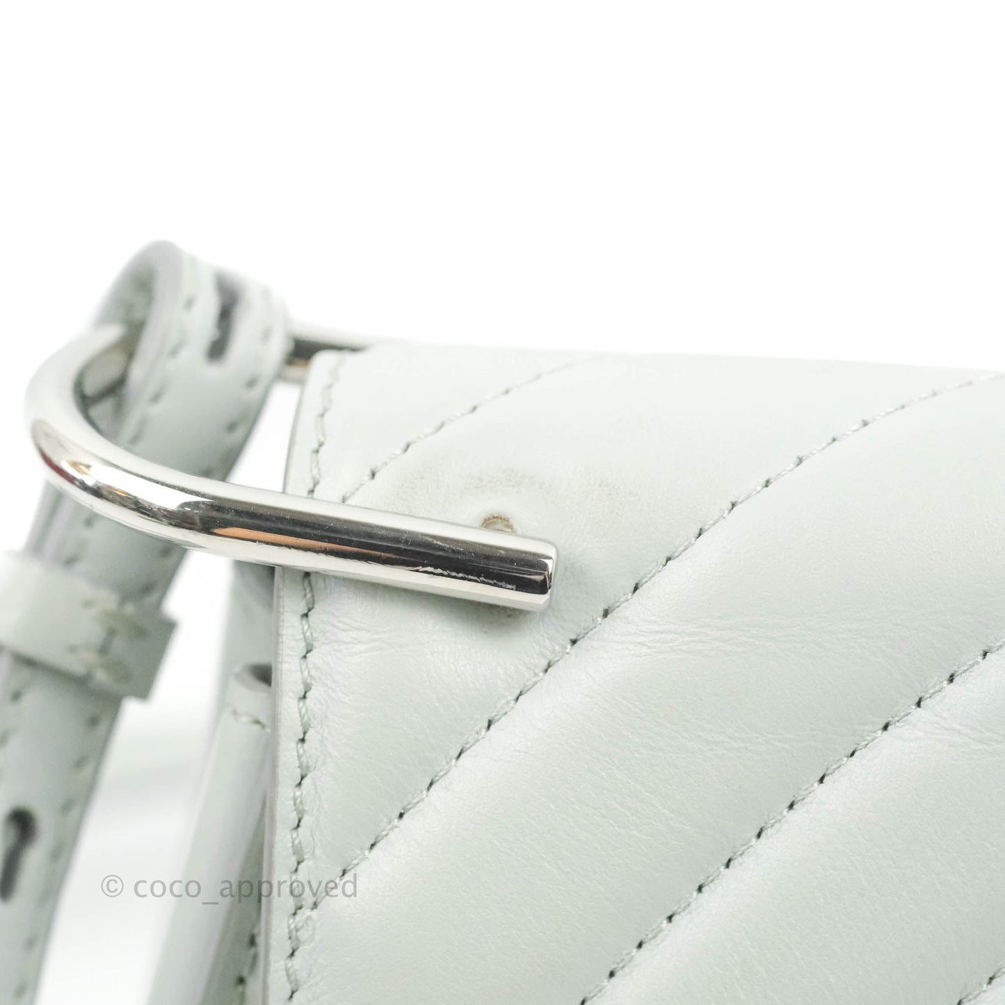 Chloe Quilted Mini Drew Bijou Crossbody Bag Airy Grey Smooth Calfskin Silver Hardware