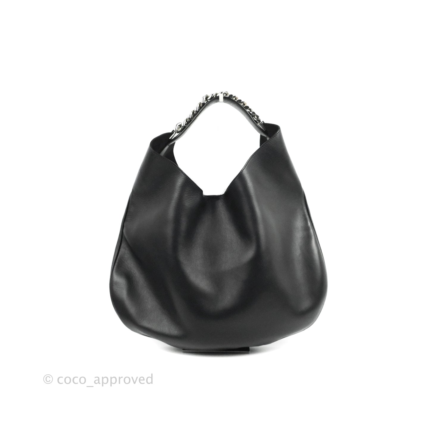 Givenchy Medium Infinity Hobo Bag Black Calfskin Silver Hardware