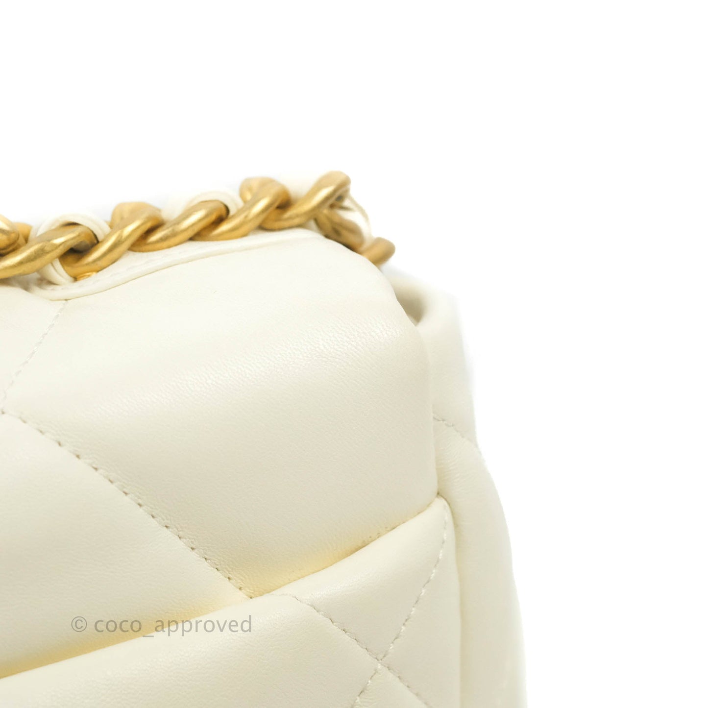 Chanel 19 Small White Mixed Hardware