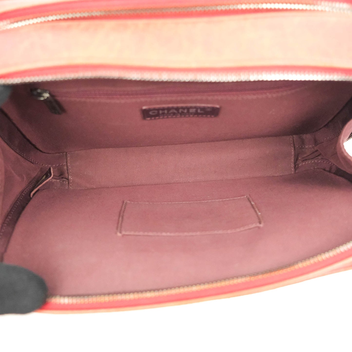 Chanel Quilted Crossbody Camera Bag Red Lambskin Ruthenium Hardware