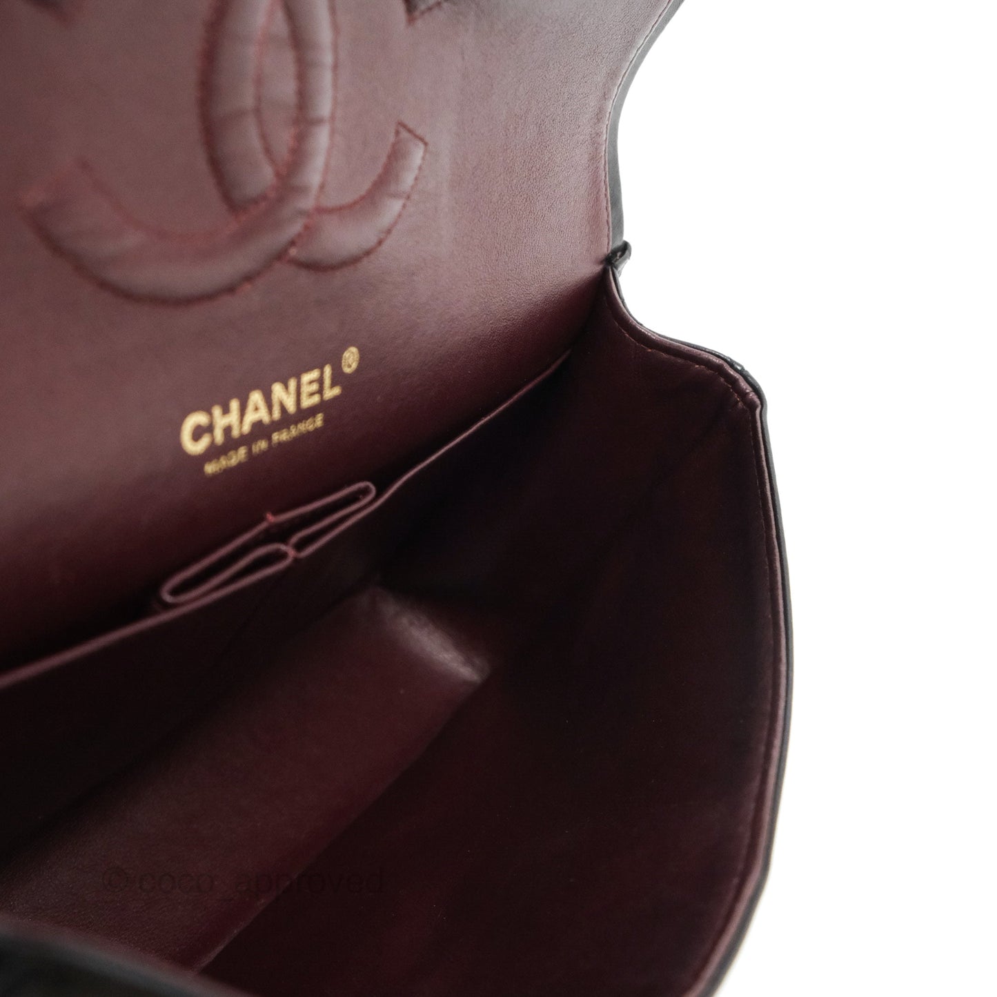 Chanel Classic M/L Medium Flap Quilted Black Lambskin Gold Hardware