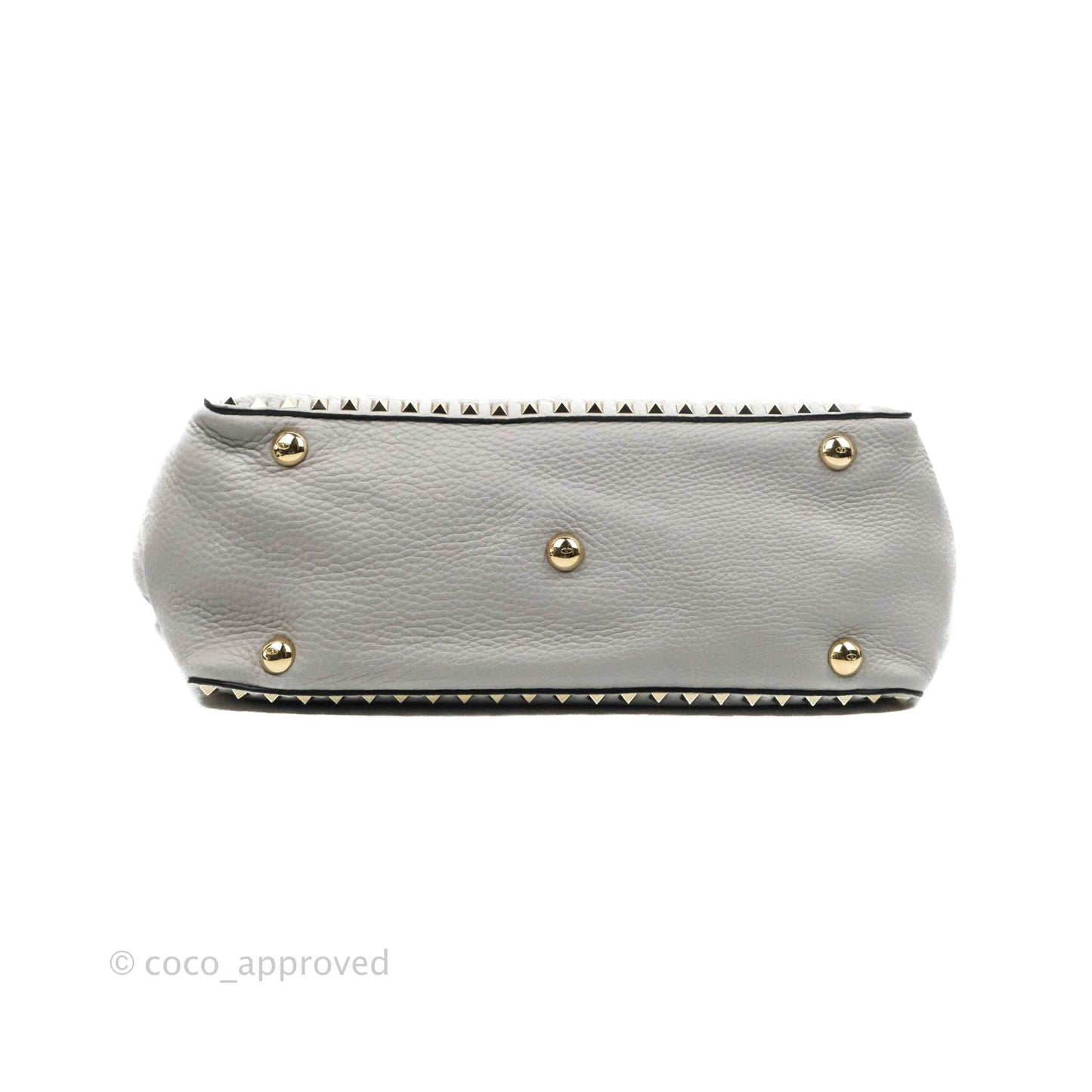 Valentino Garavani Medium Rockstud Bag Grey Grainy Calfskin